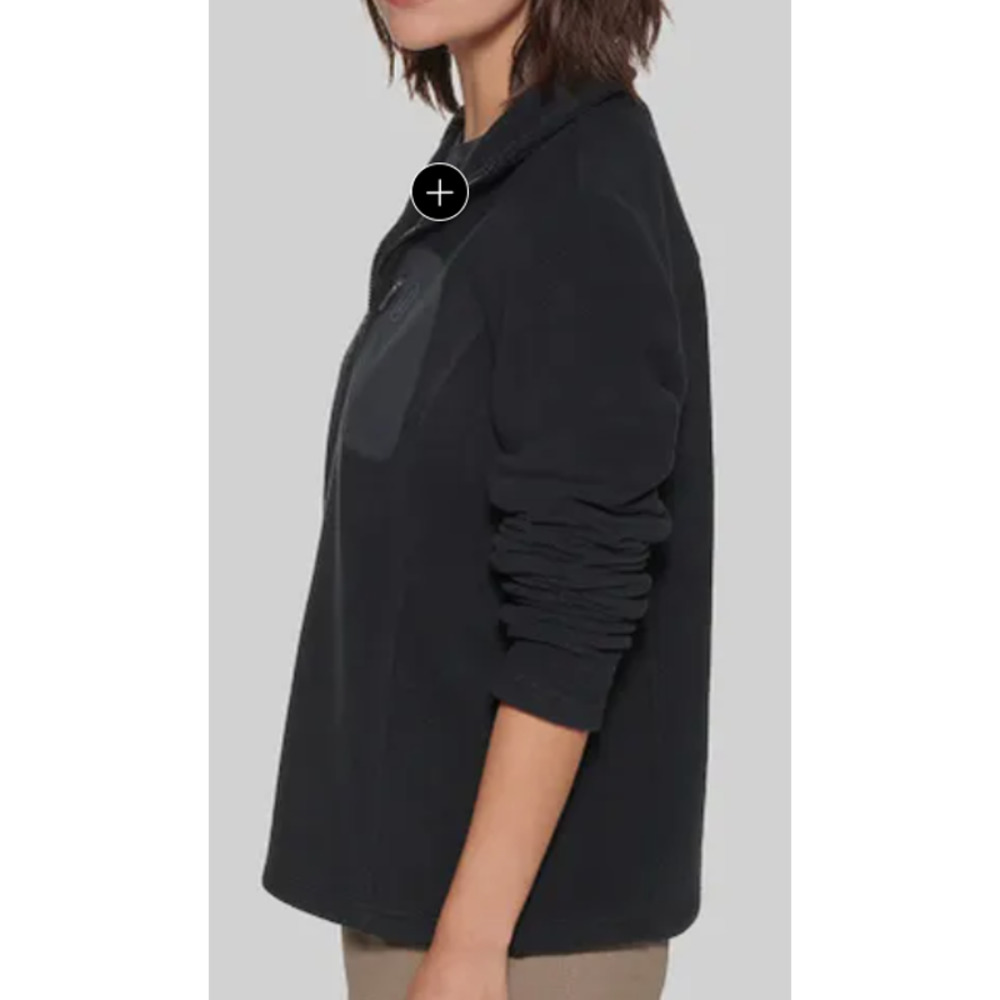 G.H. Bass Outdoor Women’s HIGHLINE TRAIL Black FLEECE JACKET Medium NEW - Picture 2 of 5